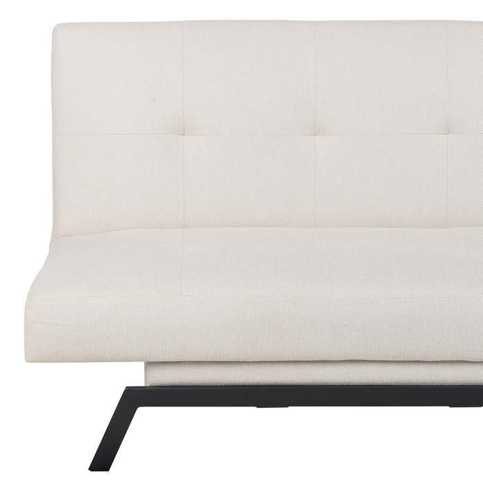 Beliani - LEEDS - Slaapbank 3-zits - Gebroken wit - Polyester