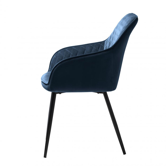 Nordic Home Bernt armstoel - velvet - blauw