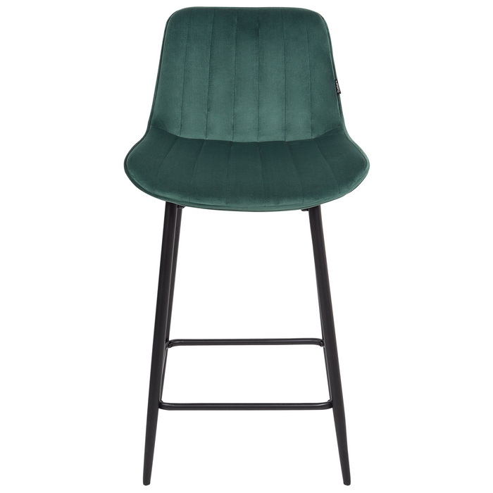 Beliani - DUBROVNIK - Barkruk set van 2 - Smaragdgroen - Fluweel