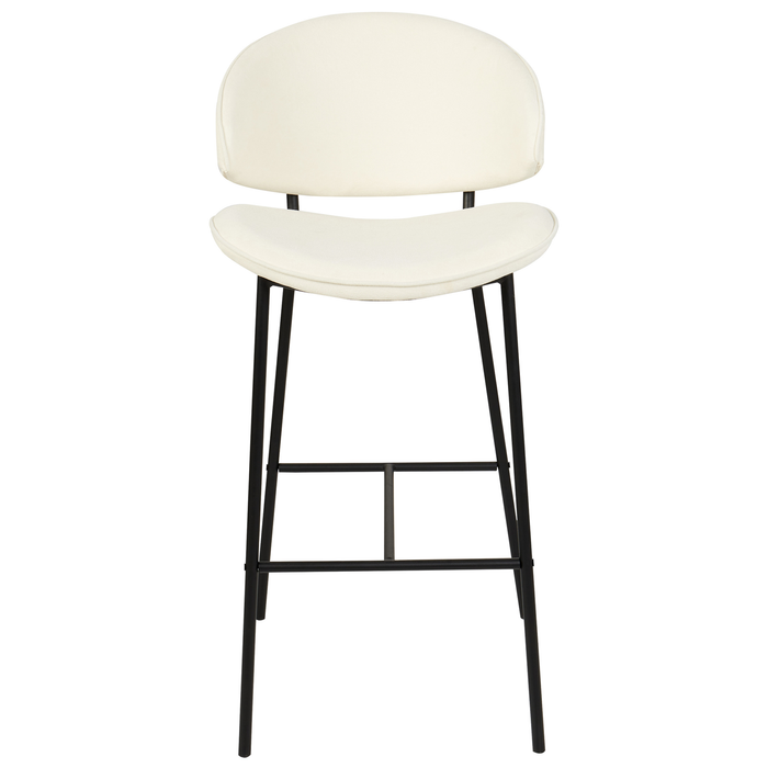 Beliani - KIANA - Barkruk set van 2 - Lichtbeige - Polyester