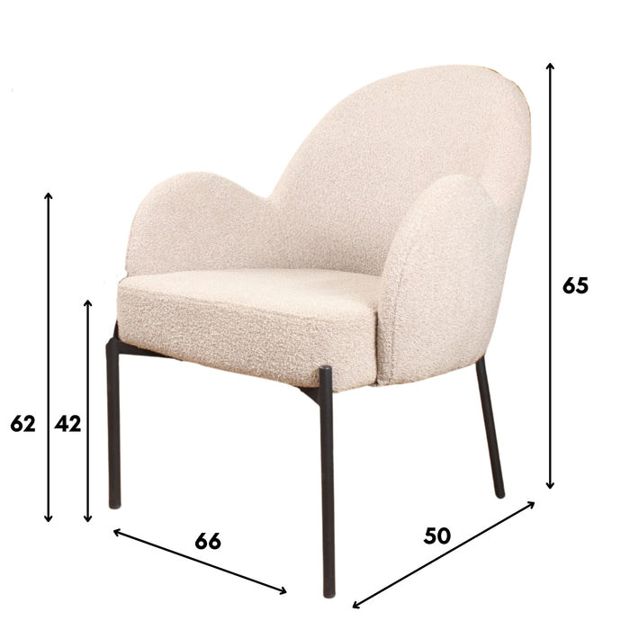 DS4U Elza fauteuil boucle grijs