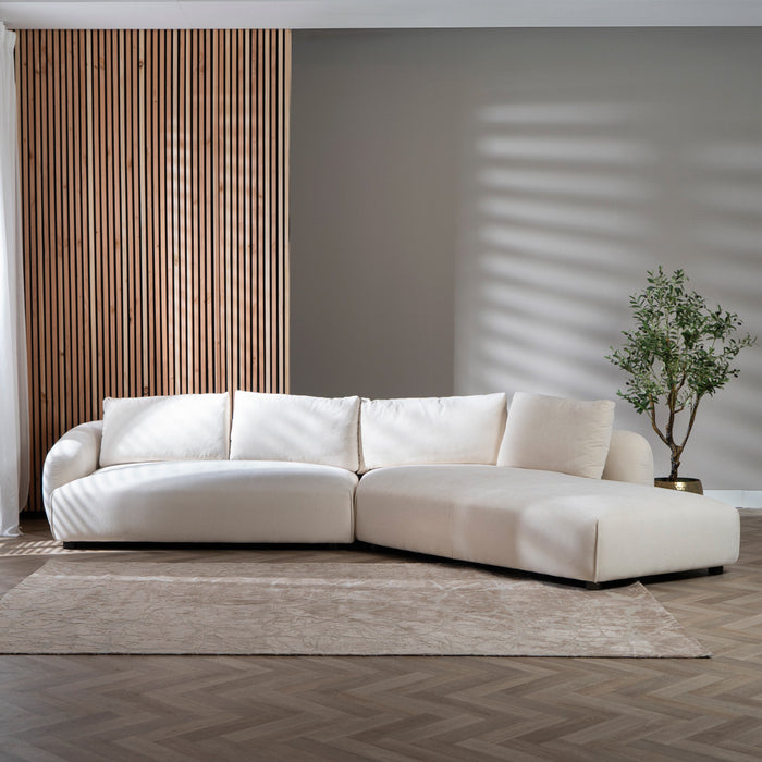 Bronx71 Hoekbank Isa chenille off white rechts