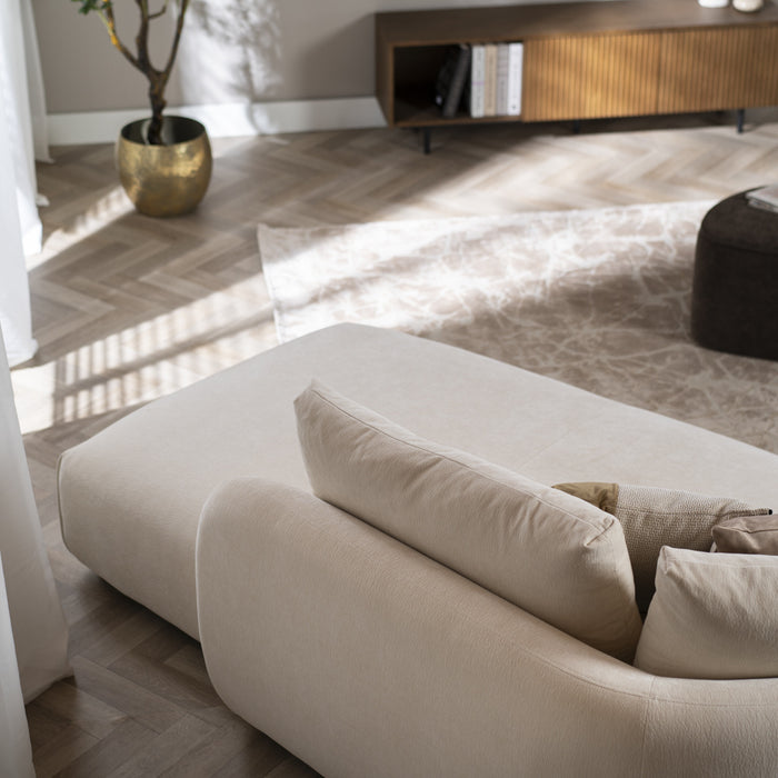 Bronx71 Hoekbank Isa chenille off white rechts