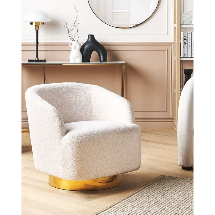 Beliani - LAVIK - Fauteuil - Wit - Polyester