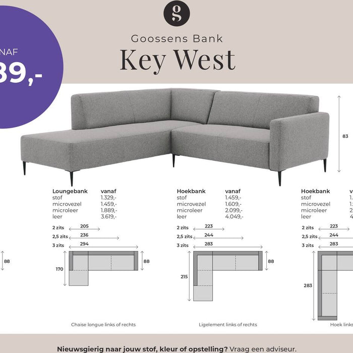 Goossens Zitmeubel Key West