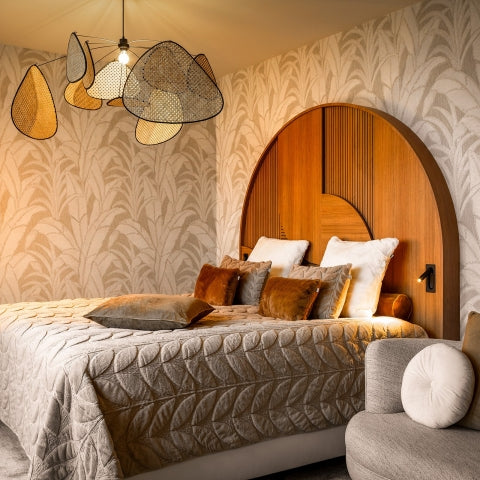 Bedsprei + Sierkussens Ayana | Aya Bruin|Taupe Polyester