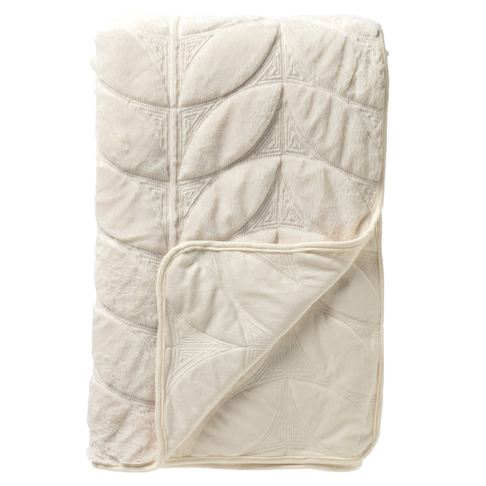 Bedsprei + Sierkussens Ayana | Aya - Creme|Wit - Polyester