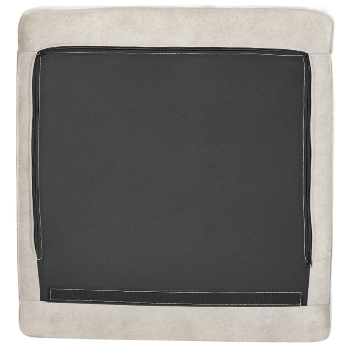 Beliani - FLAM - Hoekbank - Lichtgrijs - Rechtszijdig - Fluweel