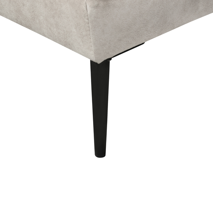 Beliani - FLAM - Hoekbank - Lichtgrijs - Rechtszijdig - Fluweel