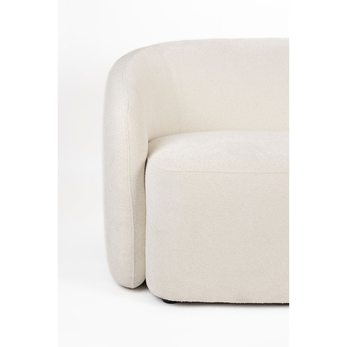 Housecraft Living Len Bank 3-zits Teddy stof Wit