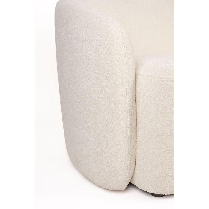 Housecraft Living Len Bank 3-zits Teddy stof Wit