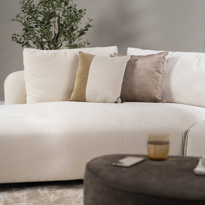 Bronx71 Hoekbank Isa chenille off white links