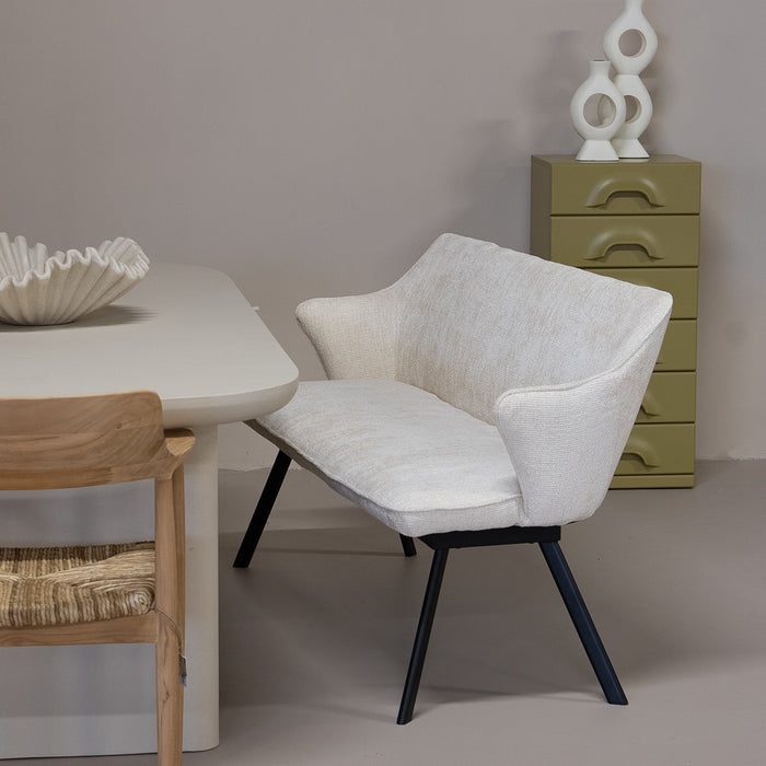 Giga Meubel - Eetkamerbank - Beige Stof - 160x60x88cm - Taylor
