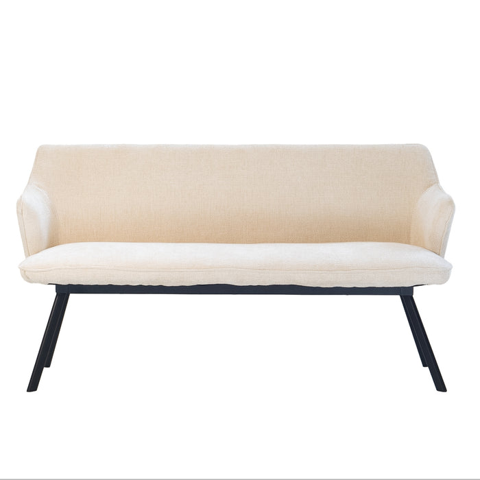 Giga Meubel - Eetkamerbank - Beige Stof - 160x60x88cm - Taylor