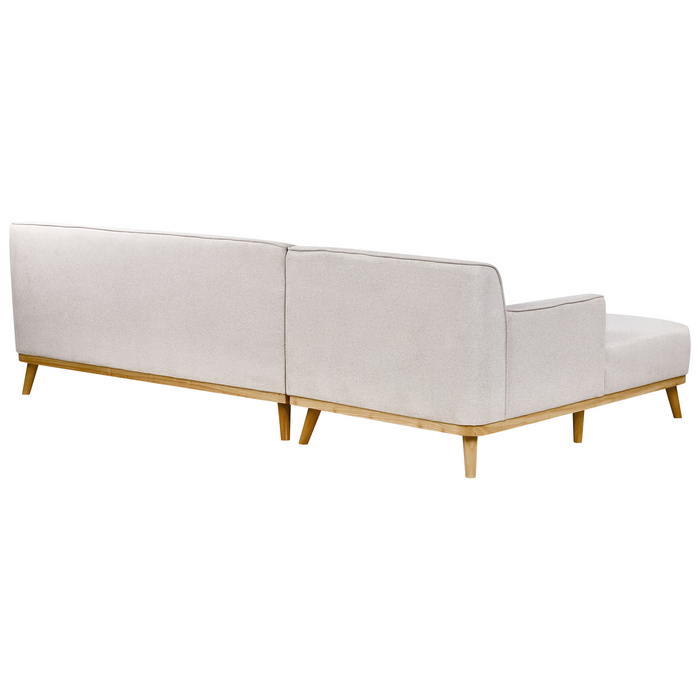 Beliani - SIMOS - Hoekbank - Lichtgrijs - Rechtszijdig - Polyester