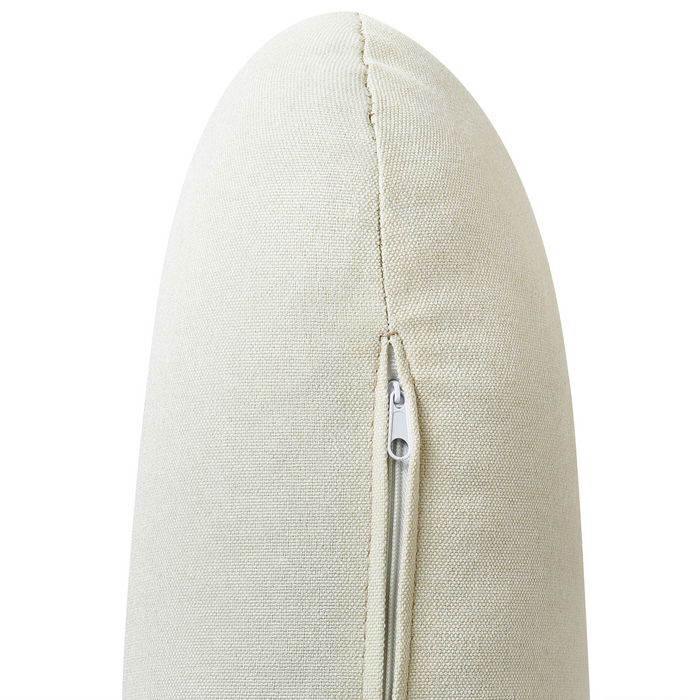 Beliani - SIMOS - Hoekbank - Gebroken wit - Rechtszijdig - Polyester