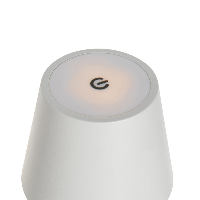 QAZQA Tafellamp wit incl. LED dimbaar en oplaadbaar IP54 - Murdock