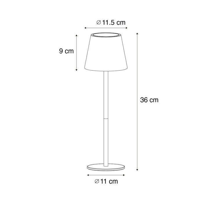 QAZQA Tafellamp wit incl. LED dimbaar en oplaadbaar IP54 - Murdock
