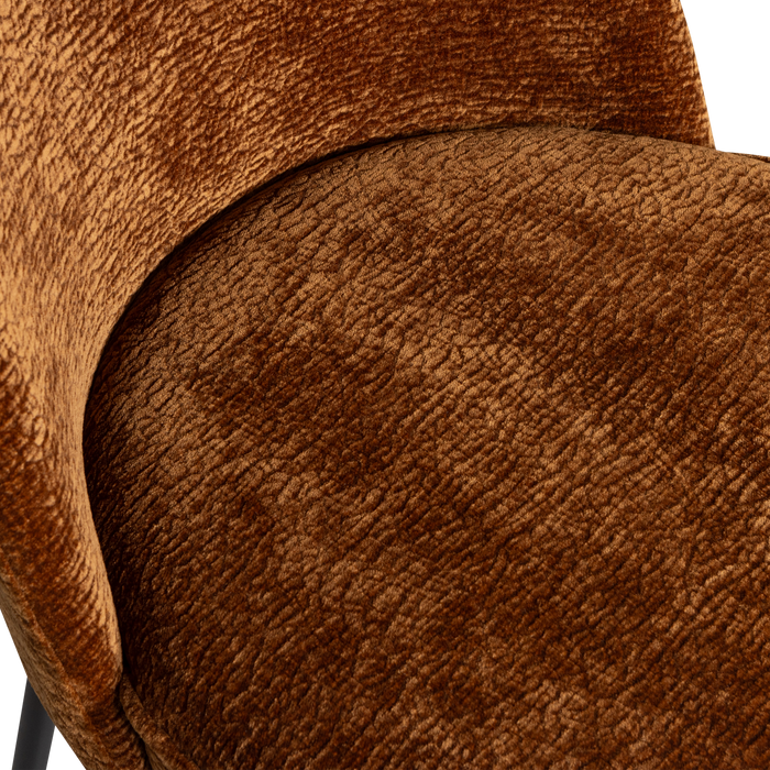 WOOOD Vogue Barkruk H 103 cm - Polyester - Mid Brown