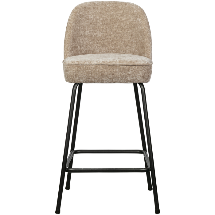 WOOOD Vogue Barkruk H 89 cm - Polyester - Sand