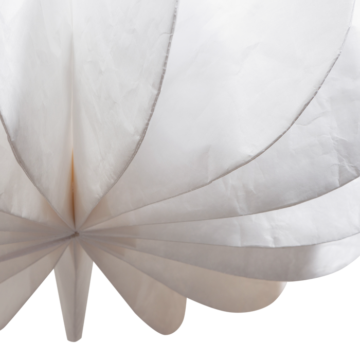 WOOOD Dalia hanglamp - Papier - Wit - 37xØ60 cm