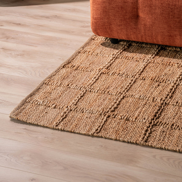 by fonQ Grids Vloerkleed 170 x 240 cm - Naturel