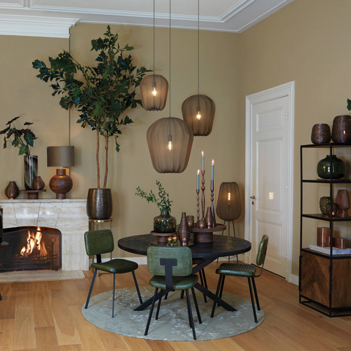 Light & Living Plumeria Hanglamp - XL - H 60 x Ø 50 cm - Donkergroen