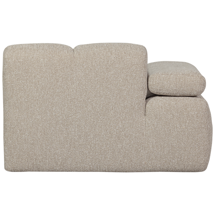 WOOOD Mojo 1-Zits Bank Met Arm Links - Bouclé - Beige - 74x120x97