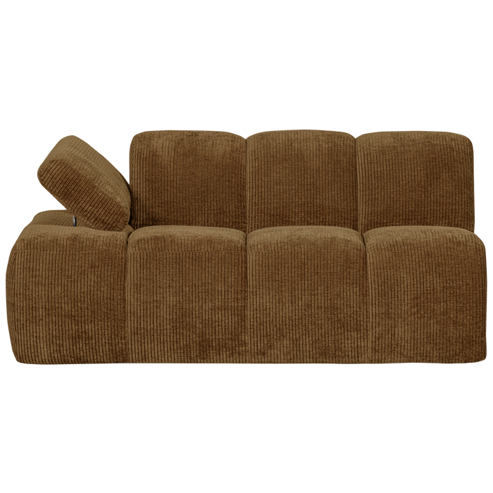 WOOOD Mojo 1,5-Zits Bank Met Arm Links - Ribstof - Geel - 74x160x97