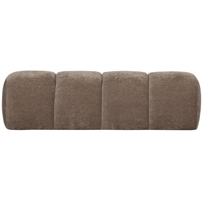 WOOOD Mojo Eetbankje 164 cm - Ribstof - Donker Zand - 49x164x45