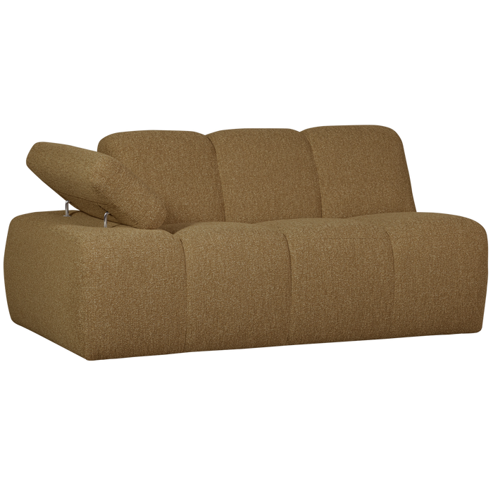 WOOOD Mojo 1,5-Zits Bank Met Arm Links - Bouclé - Geel|Bruin
