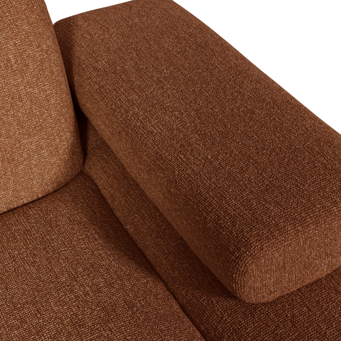 WOOOD Mojo Chaise Longue Elementenbank Rechts - Bouclé - Roest Bruin