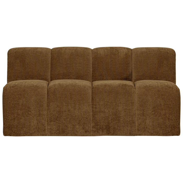 WOOOD Mojo Eetbankje Met Rugleuning 164 cm Mojo - Ribstof -Honing Geel