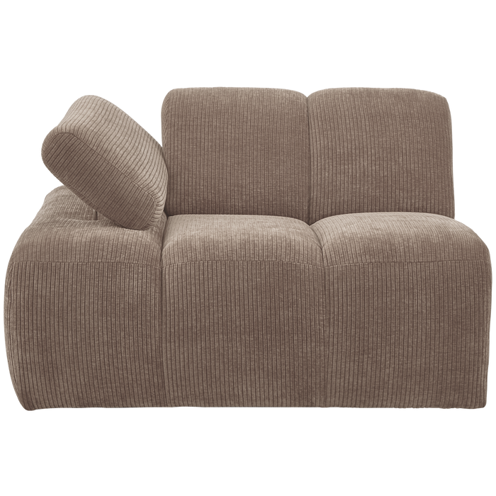 WOOOD Mojo 1-Zits Bank Met Arm Links - Ribstof - Zand - 74x120x97