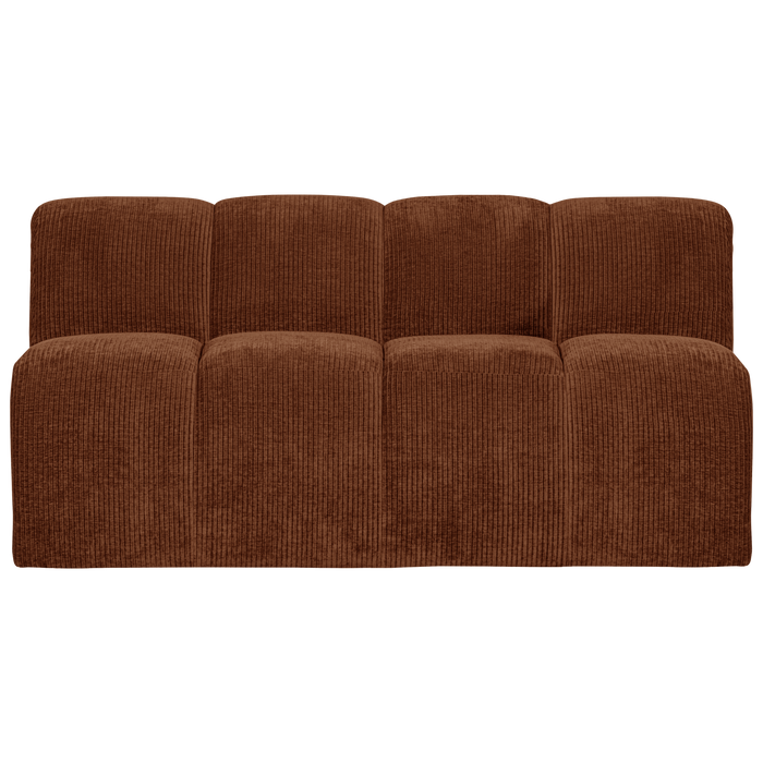 WOOOD Mojo Eetbankje Met Rugleuning 164 cm Mojo - Ribstof -Roest Bruin