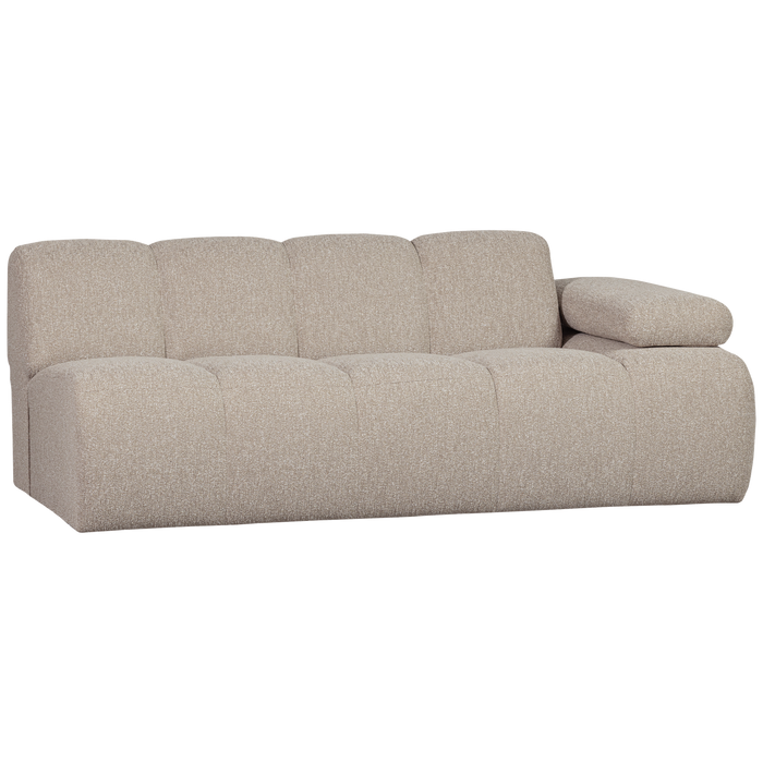 WOOOD Mojo 2-Zits Bank Met Arm Rechts - Bouclé - Beige - 74x200x97