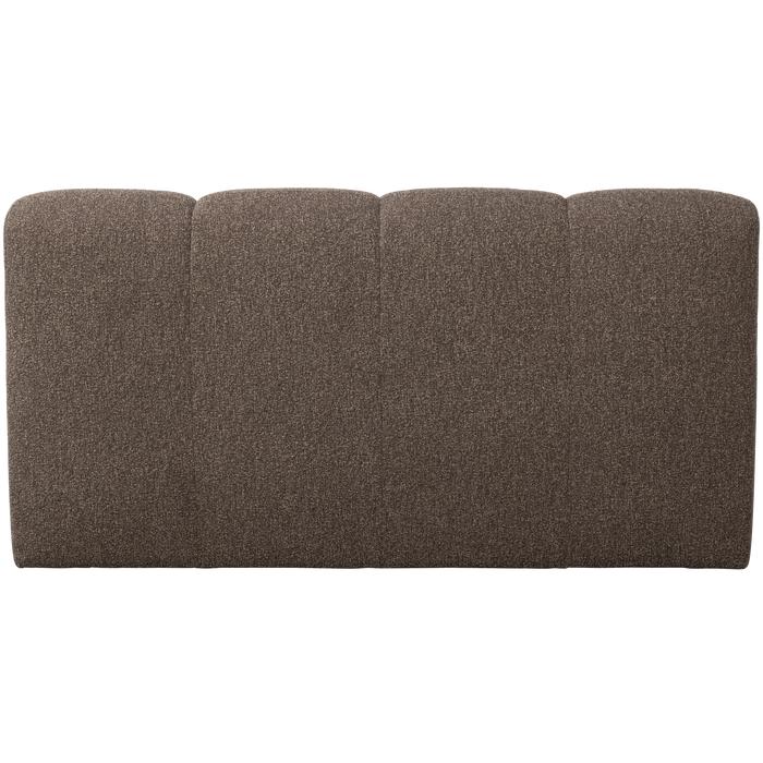 WOOOD Mojo Eetbankje Met Rugleuning - Bouclé - Bruin Melange - 164cm