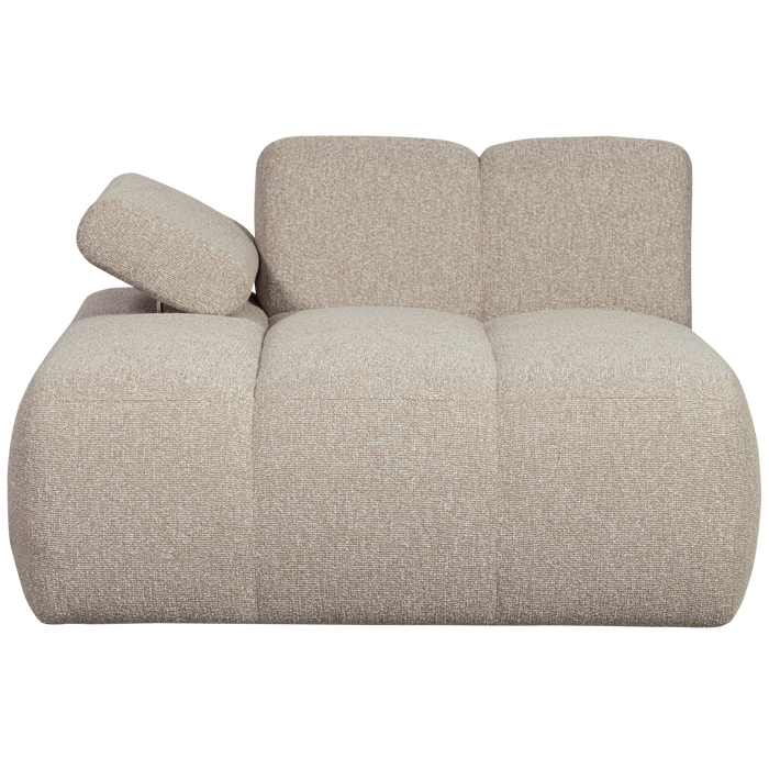 WOOOD Mojo Chaise Longue Elementenbank Links - Bouclé - Beige