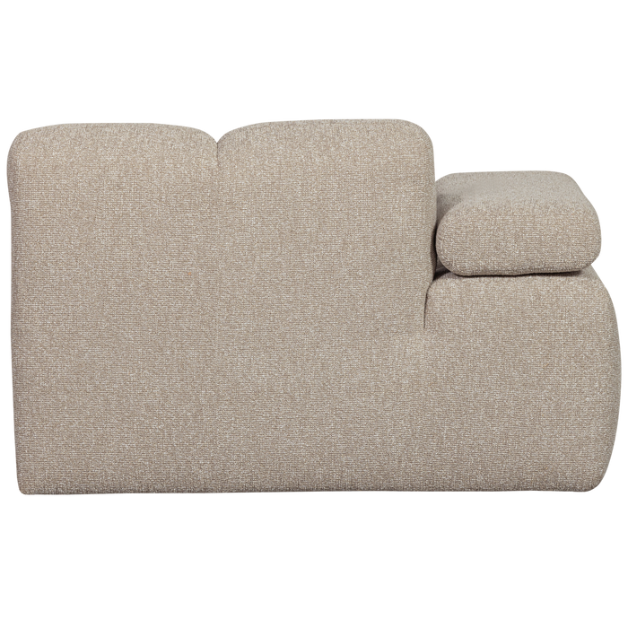 WOOOD Mojo Chaise Longue Elementenbank Links - Bouclé - Beige