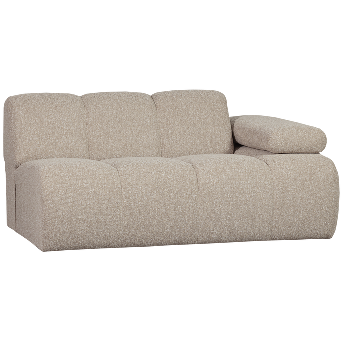 WOOOD Mojo 1,5-Zits Bank Met Arm Rechts - Bouclé - Beige - 74x160x97