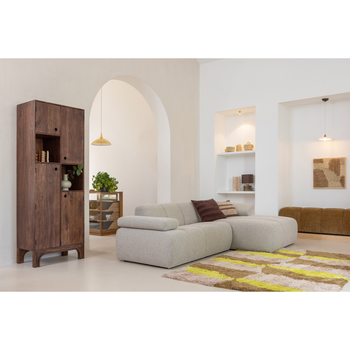 WOOOD Mojo 1,5-Zits Bank Met Arm Links - Bouclé - Beige - 74x160x97