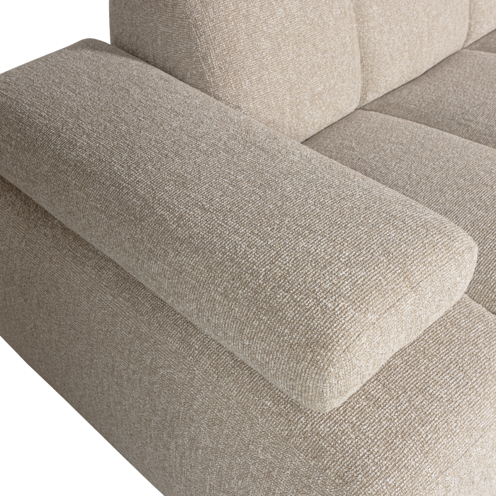 WOOOD Mojo 1,5-Zits Bank Met Arm Links - Bouclé - Beige - 74x160x97