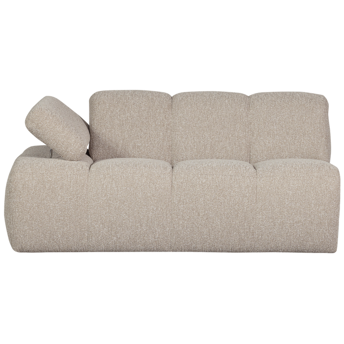 WOOOD Mojo 1,5-Zits Bank Met Arm Links - Bouclé - Beige - 74x160x97