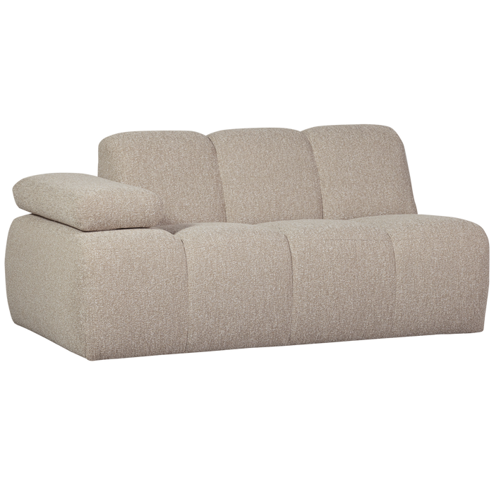 WOOOD Mojo 1,5-Zits Bank Met Arm Links - Bouclé - Beige - 74x160x97