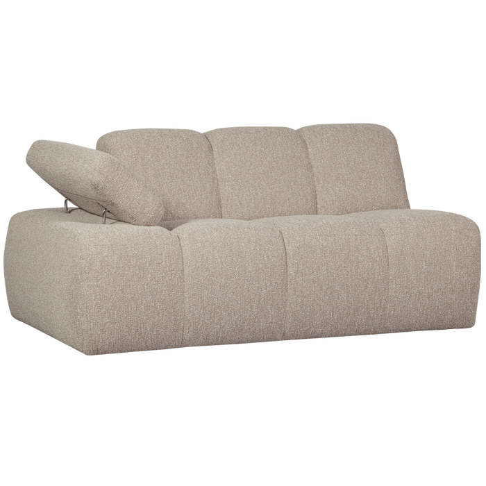 WOOOD Mojo 1,5-Zits Bank Met Arm Links - Bouclé - Beige - 74x160x97