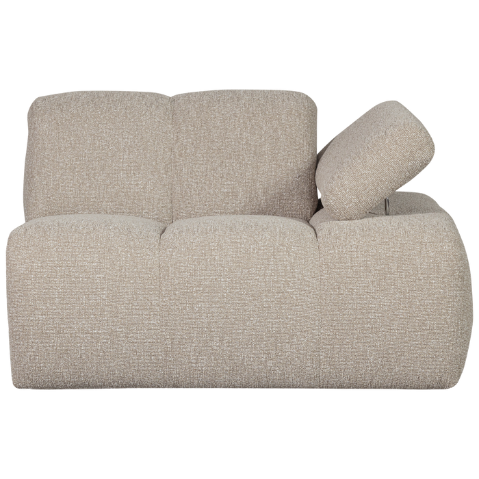 WOOOD Mojo 1-Zits Bank Met Arm Rechts - Bouclé - Beige - 74x120x97