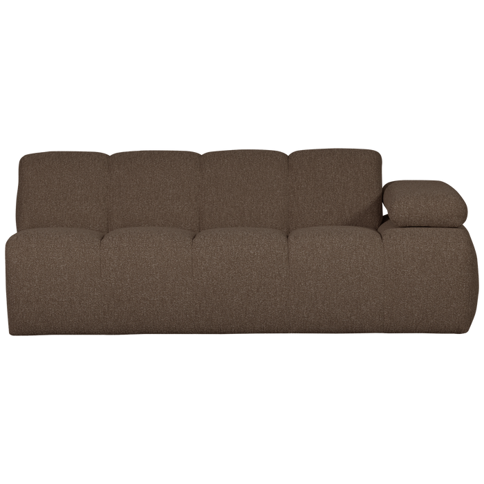 WOOOD Mojo 2-Zits Bank Met Arm Rechts - Bouclé - Bruin - 74x200x97
