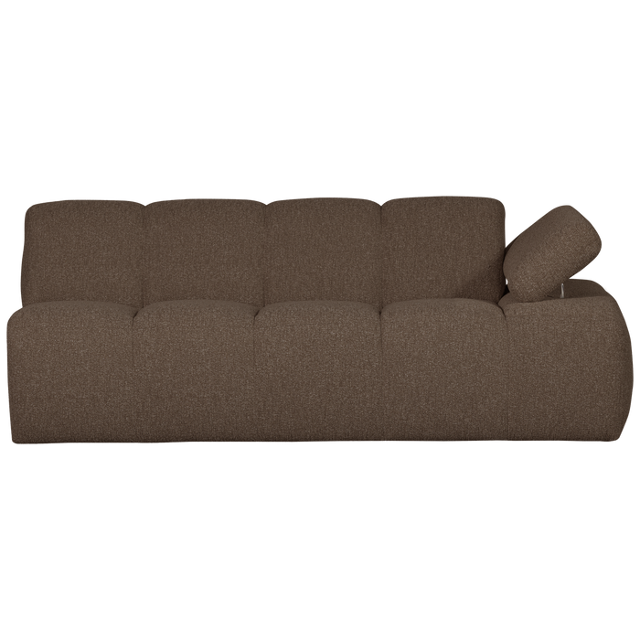 WOOOD Mojo 2-Zits Bank Met Arm Rechts - Bouclé - Bruin - 74x200x97