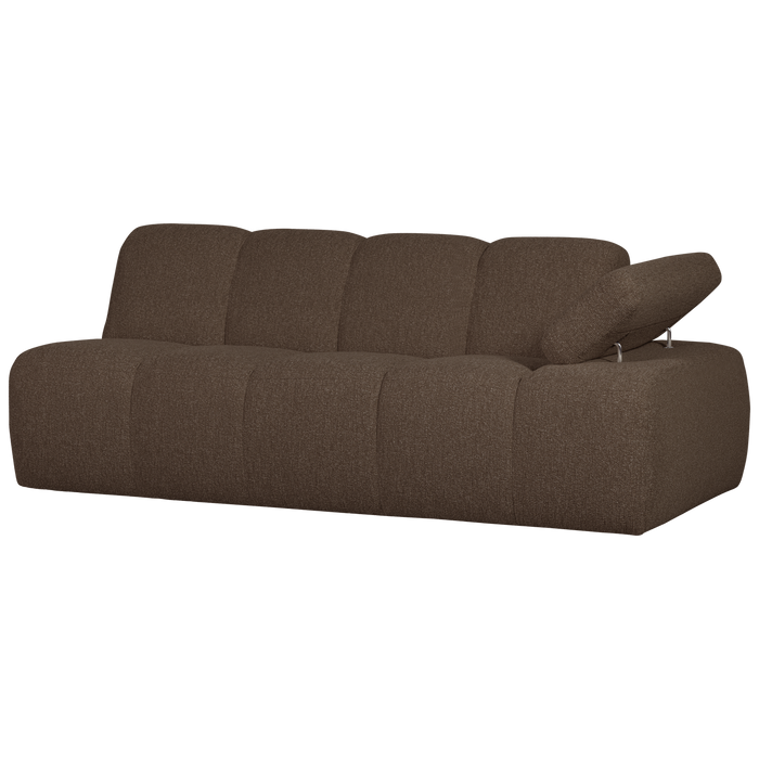 WOOOD Mojo 2-Zits Bank Met Arm Rechts - Bouclé - Bruin - 74x200x97