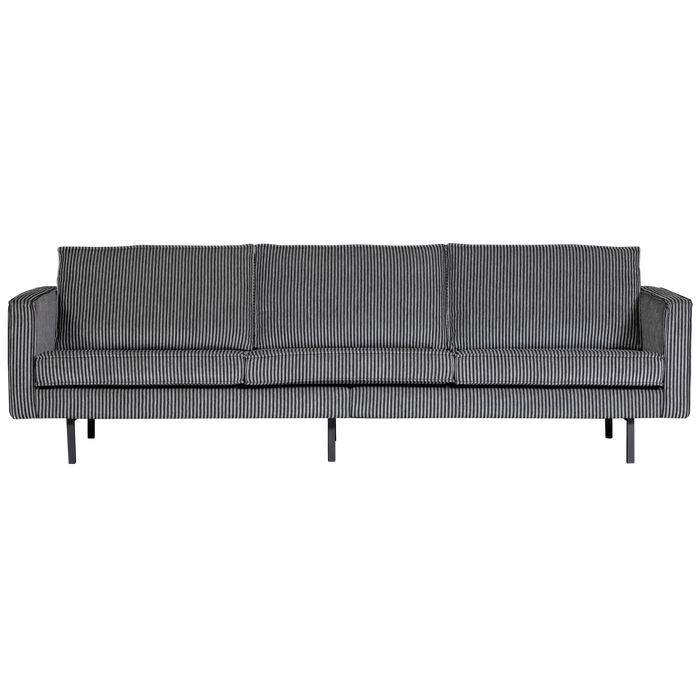 WOOOD Rodeo 3-Zits Bank - Streep - Zwart|Grijs - 85x277x86 cm,